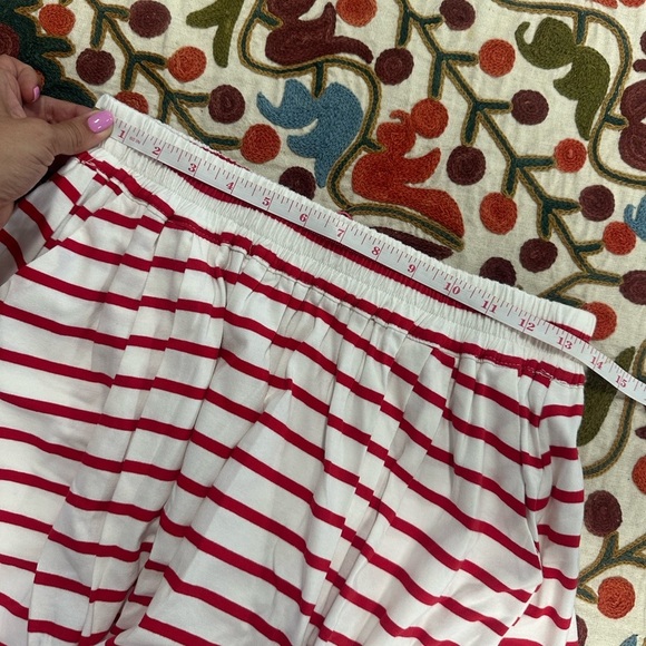 BURU Everyday Mini Skirt in Red Stripe with Pockets - Picture 6 of 6